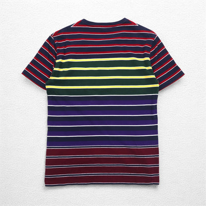 POLO RALPH LAUREN Multi-border Pocket T-shirt S Multi-color Cotton RLFC Logo Embroidery Made in Sri Lanka