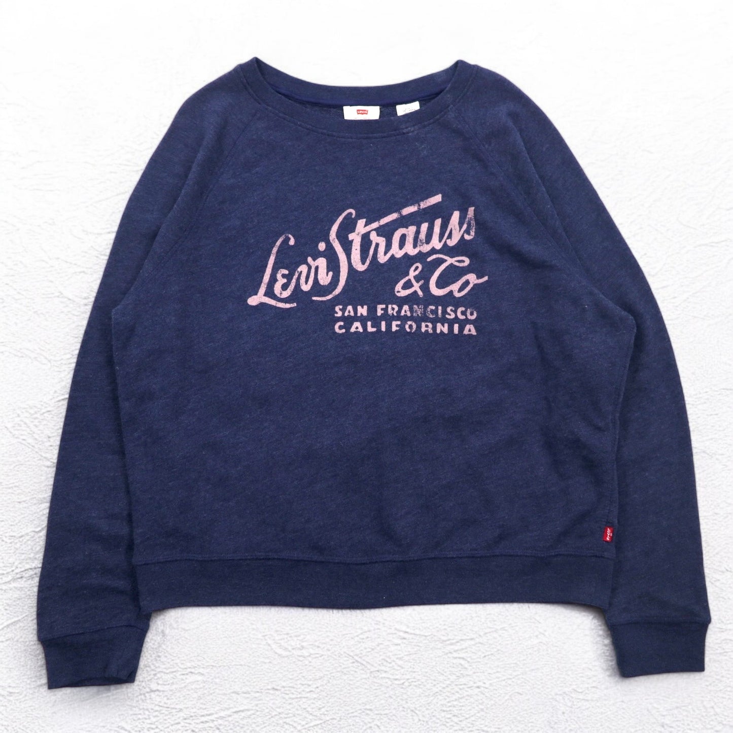 Levi's Classic Crew Print Sweatshirt XL Navy 17387 Made in Sri Lanka