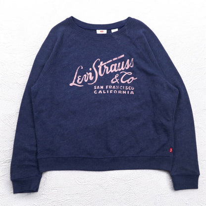 Levi's Classic Crew Print Sweatshirt XL Navy 17387 Made in Sri Lanka