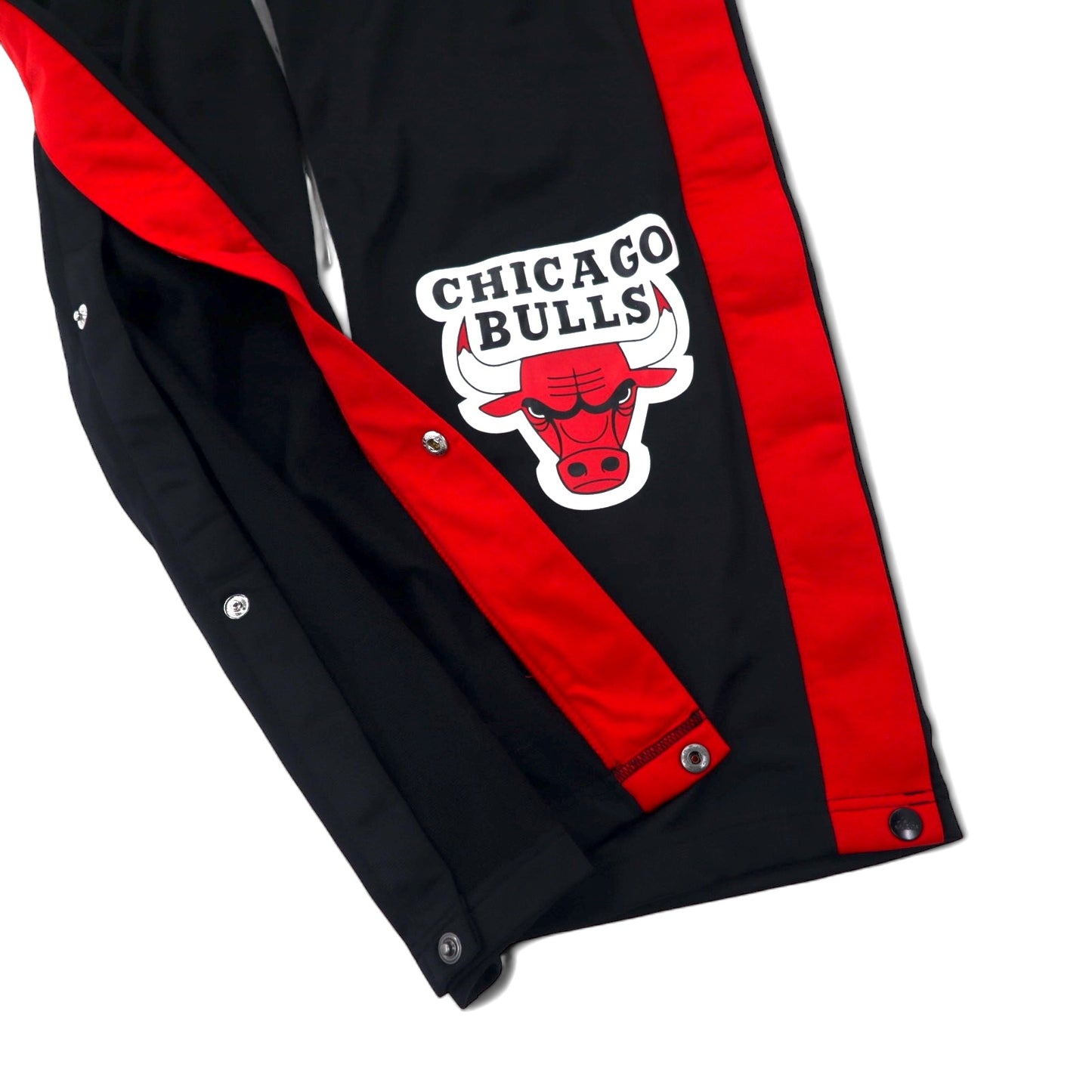 adidas ゲームパンツ トラックパンツ ジャージ 176 ブラック サイドライン スリット スナップボタン NBA CHICAGO BULLS シカゴブルズ 未使用品