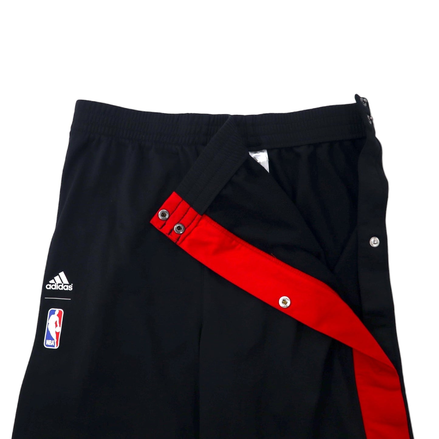 adidas ゲームパンツ トラックパンツ ジャージ 176 ブラック サイドライン スリット スナップボタン NBA CHICAGO BULLS シカゴブルズ 未使用品