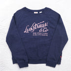 Levi's Classic Crew Print Sweatshirt XL Navy 17387 Made in Sri Lanka