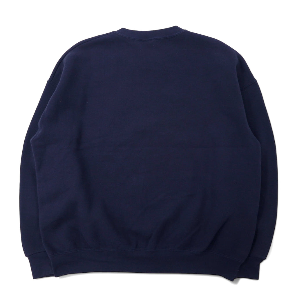 NFL Patriots Embroidered Sweatshirt XL Navy Cotton Fleece Lining SUPER BOWL Champions Big Size