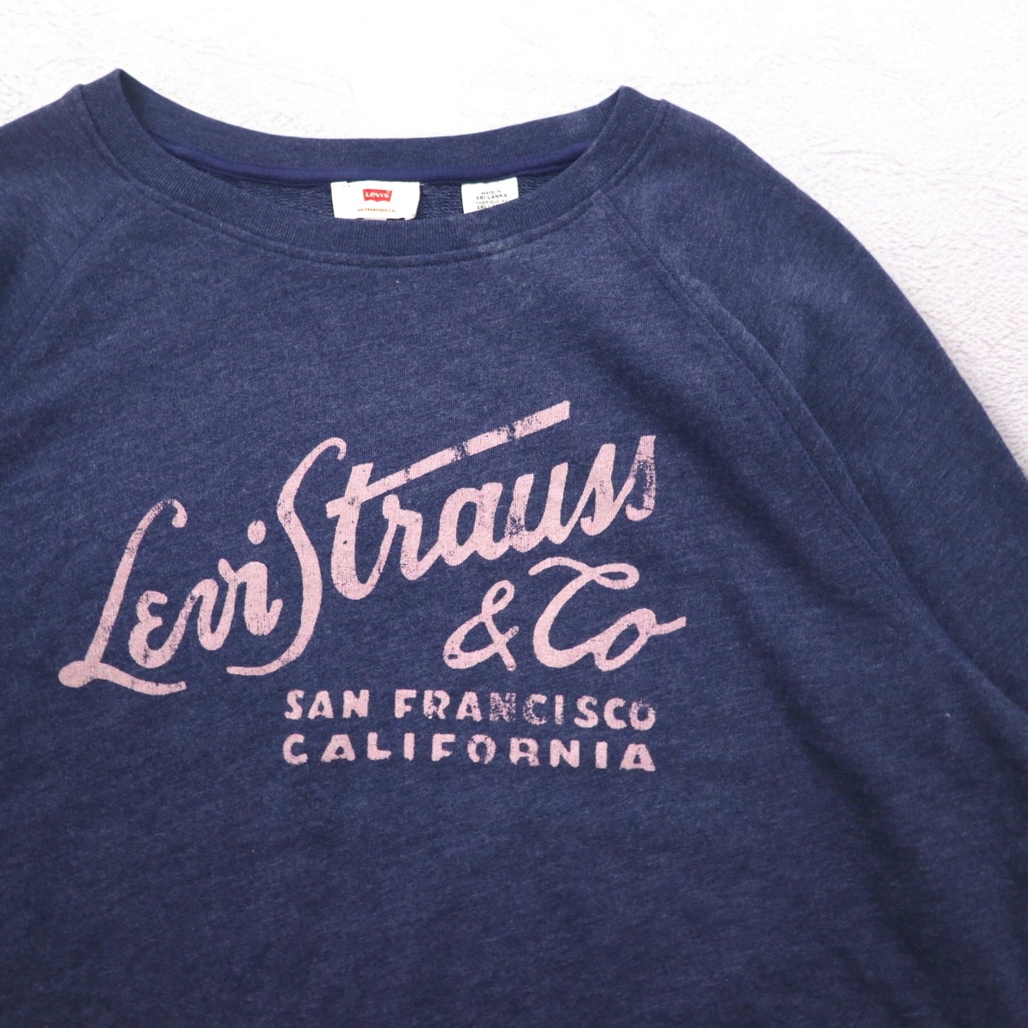 Levi's Classic Crew Print Sweatshirt XL Navy 17387 Made in Sri Lanka