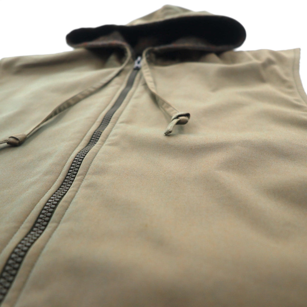 BURBERRY 英国製 90年代 ヴィンテージ 3WAY レイヤード ステンカラーコート M フーデッドベスト ヨーク 一枚袖 玉虫色 裏地ツイード イギリス製