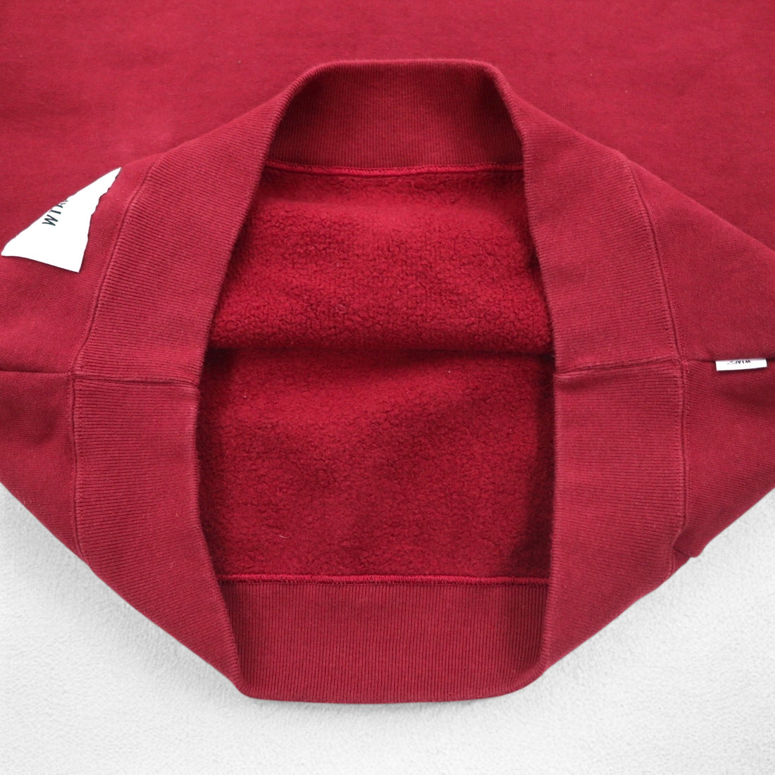 WTAPS Back Patch Crew Neck Sweatshirt Bordeaux Medium Cotton 232ATDT-CSM19