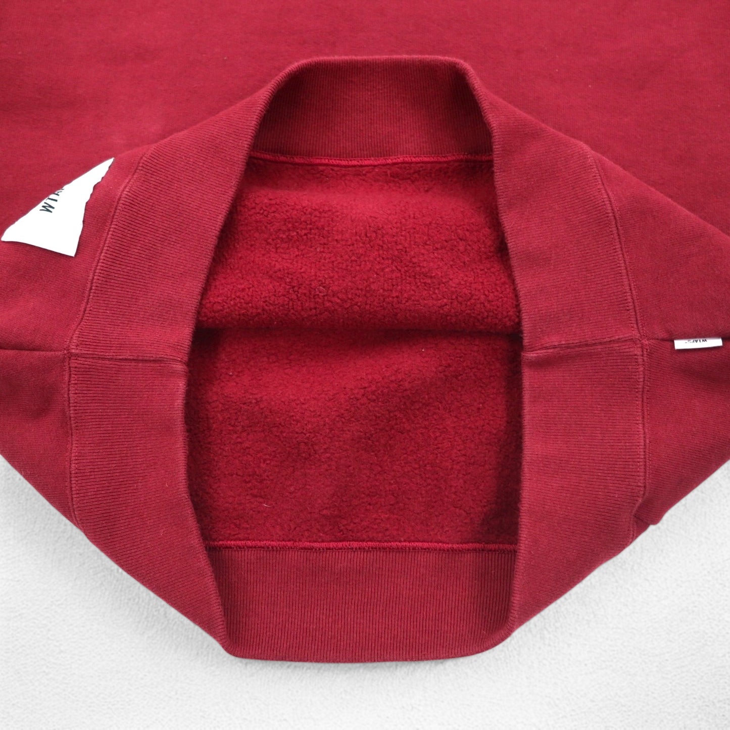 WTAPS バックパッチ クルーネック スウェット ボルドー M コットン 232ATDT-CSM19