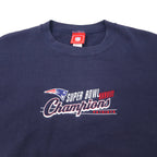 NFL Patriots Embroidered Sweatshirt XL Navy Cotton Fleece Lining SUPER BOWL Champions Big Size