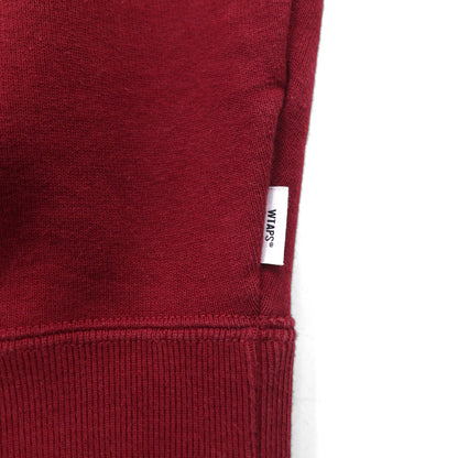 WTAPS バックパッチ クルーネック スウェット ボルドー M コットン 232ATDT-CSM19