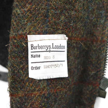 BURBERRY 英国製 90年代 ヴィンテージ 3WAY レイヤード ステンカラーコート M フーデッドベスト ヨーク 一枚袖 玉虫色 裏地ツイード イギリス製