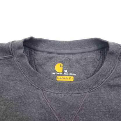 carhartt ミッドウェイト クルーネック スウェット XL グレー コットン 裏起毛 US企業 LIPPERT プリント MIDWEIGHT CREWNECK SWEATSHIRT K124 026 メキシコ製