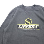 Carhartt Midweight Crewneck Sweatshirt, XL, Grey, Cotton, Fleece Lining, US Company, LIPPERT Print, MIDWEIGHT CREWNECK SWEATSHIRT, K124 026, Made in Mexico