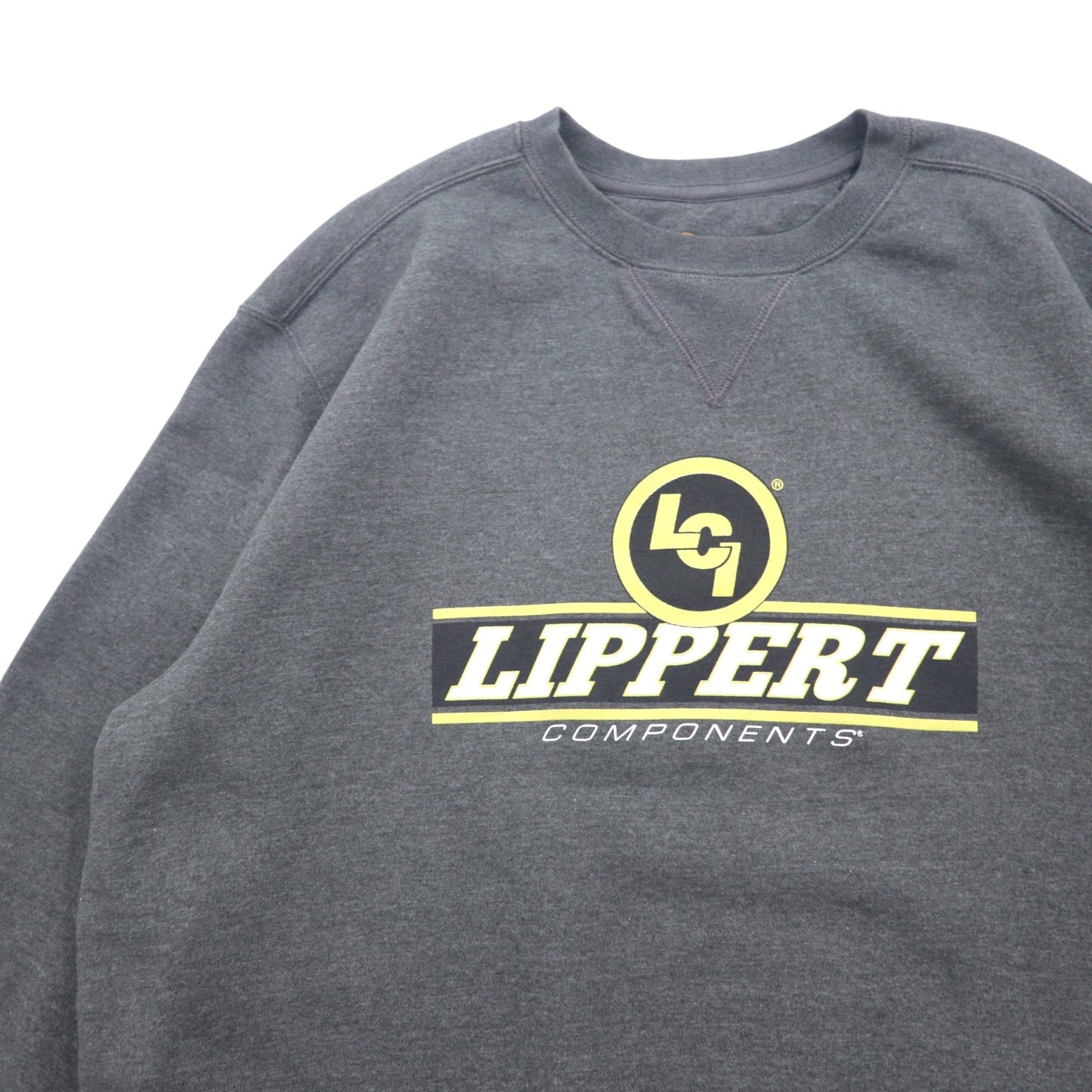 carhartt ミッドウェイト クルーネック スウェット XL グレー コットン 裏起毛 US企業 LIPPERT プリント MIDWEIGHT CREWNECK SWEATSHIRT K124 026 メキシコ製