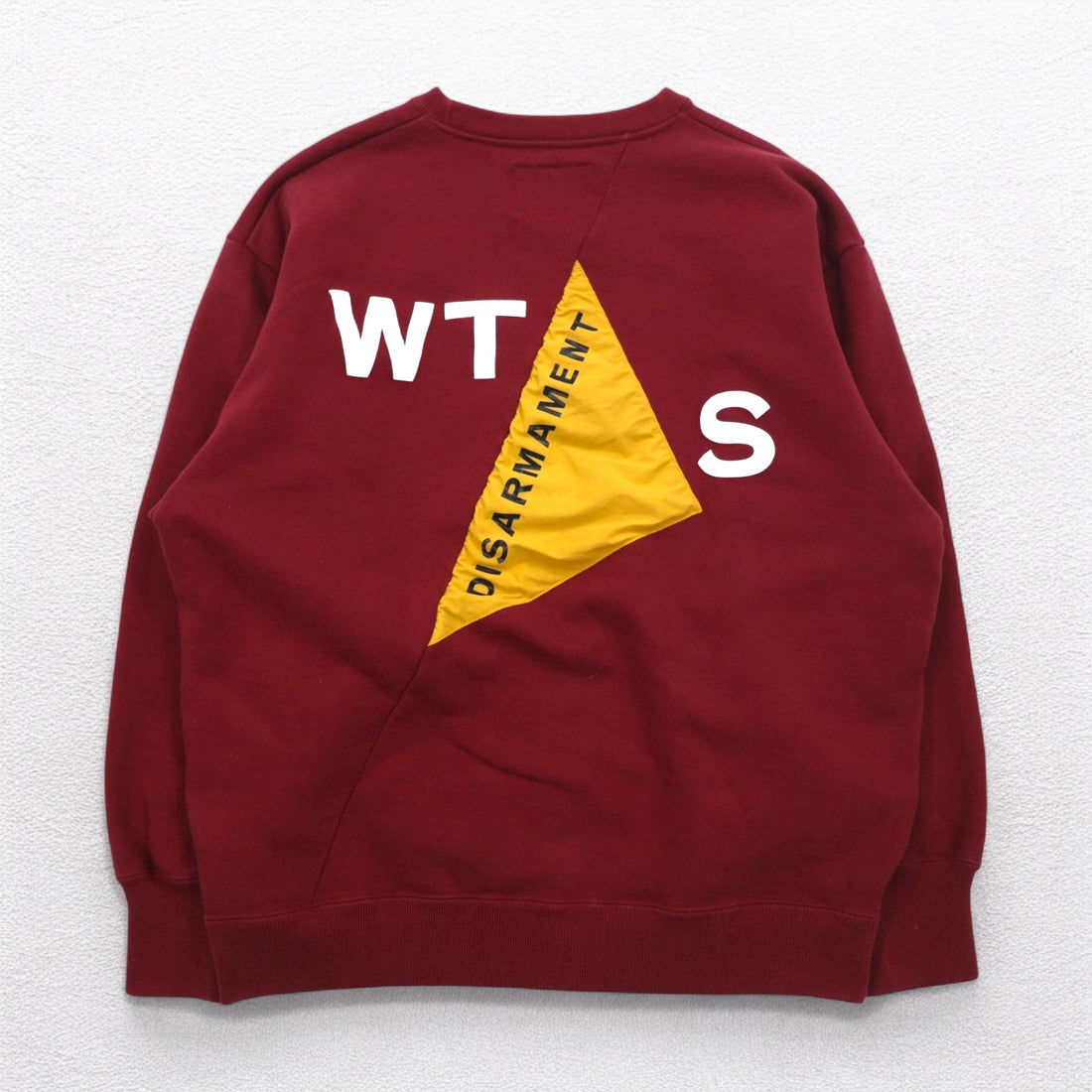 WTAPS Back Patch Crew Neck Sweatshirt Bordeaux Medium Cotton 232ATDT-CSM19