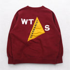 WTAPS Back Patch Crew Neck Sweatshirt Bordeaux Medium Cotton 232ATDT-CSM19