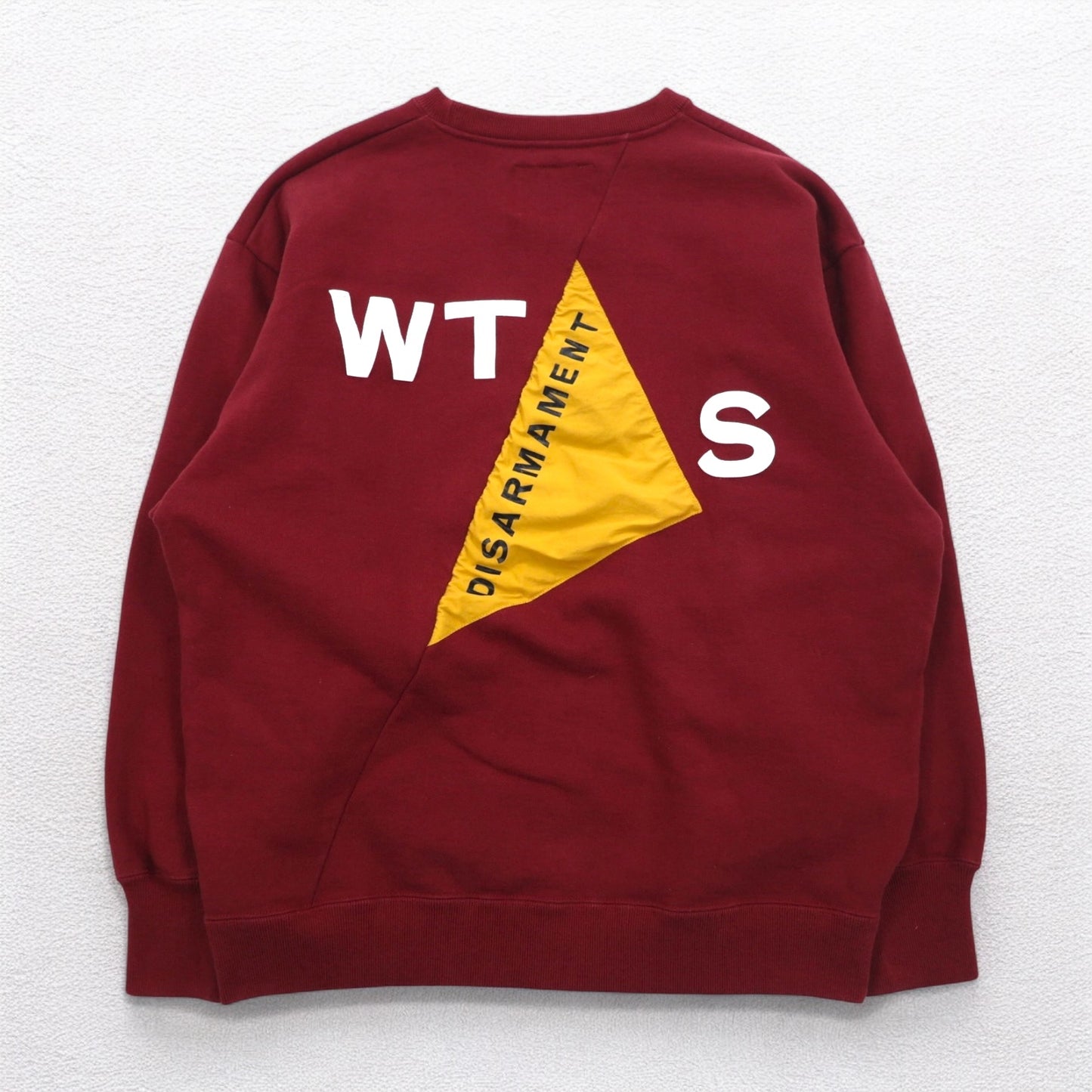 WTAPS バックパッチ クルーネック スウェット ボルドー M コットン 232ATDT-CSM19
