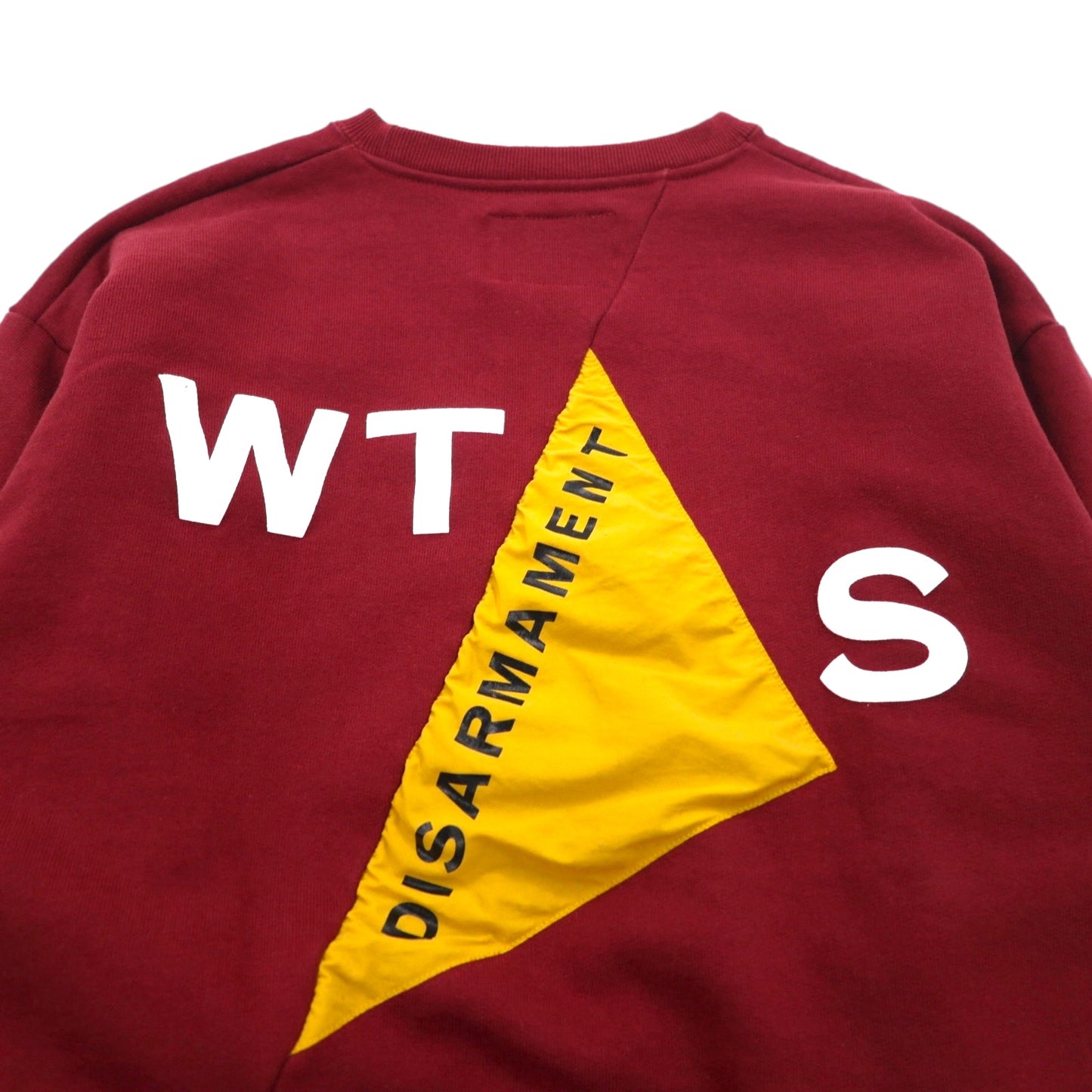 WTAPS バックパッチ クルーネック スウェット ボルドー M コットン 232ATDT-CSM19