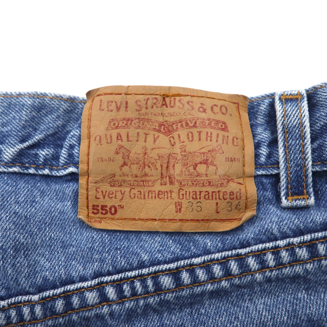 Levi's 90s USA Made 550 Baggy Denim Pants L Indigo Blue RELAXED FIT 550-4891