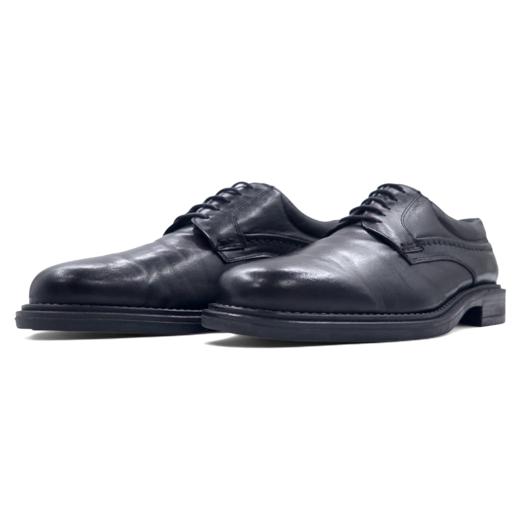 TRADER BAY Italian made plain toe dress shoes 27cm black leather 76444