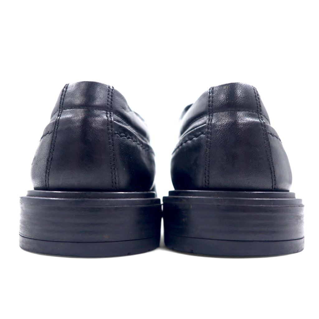 TRADER BAY Italian made plain toe dress shoes 27cm black leather 76444