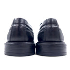 TRADER BAY Italian made plain toe dress shoes 27cm black leather 76444