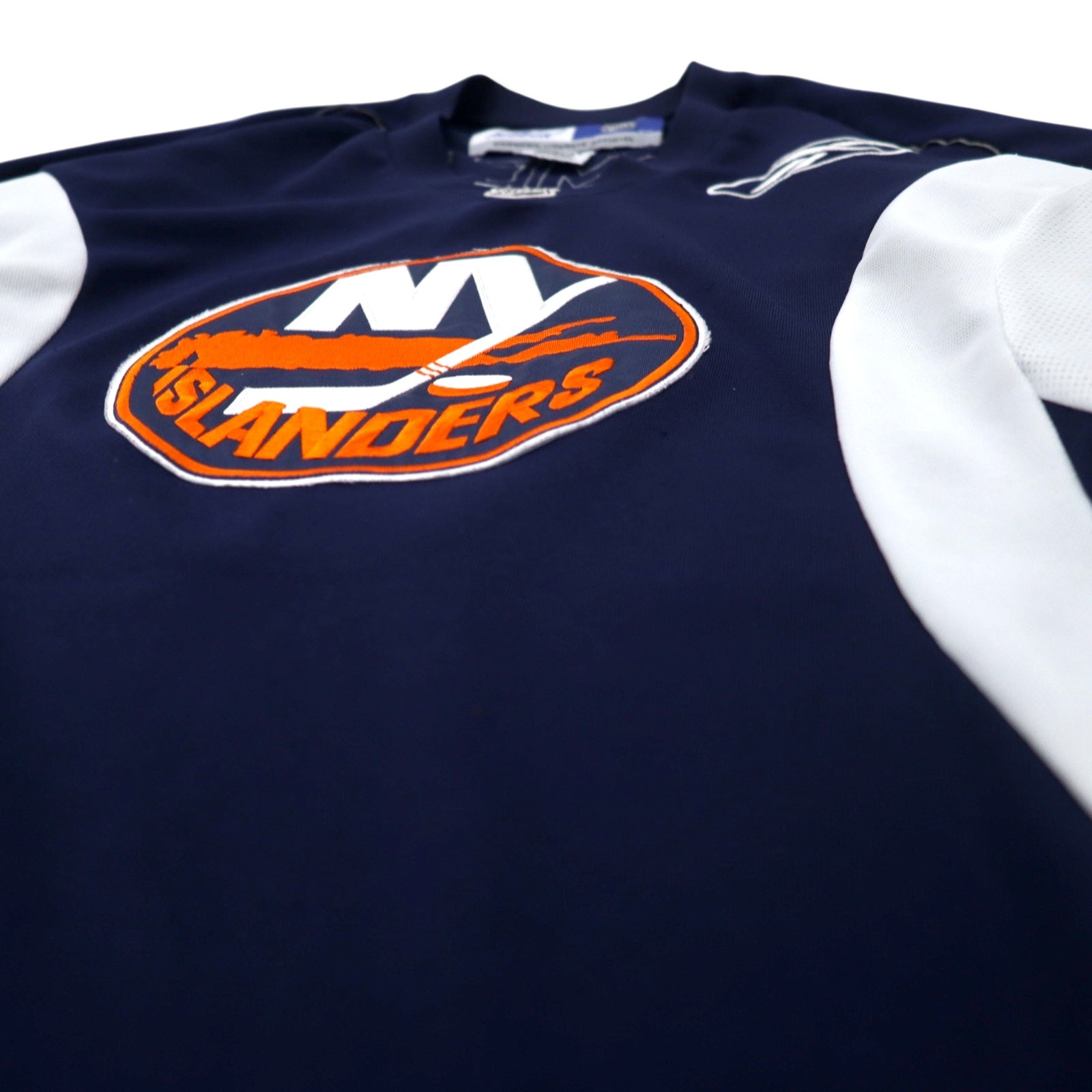 Reebok ホッケーシャツ ゲームシャツ L ネイビー ポリエステル CCM ジャージ NHL NY ISLANDERS ナンバリング ビッグサイズ