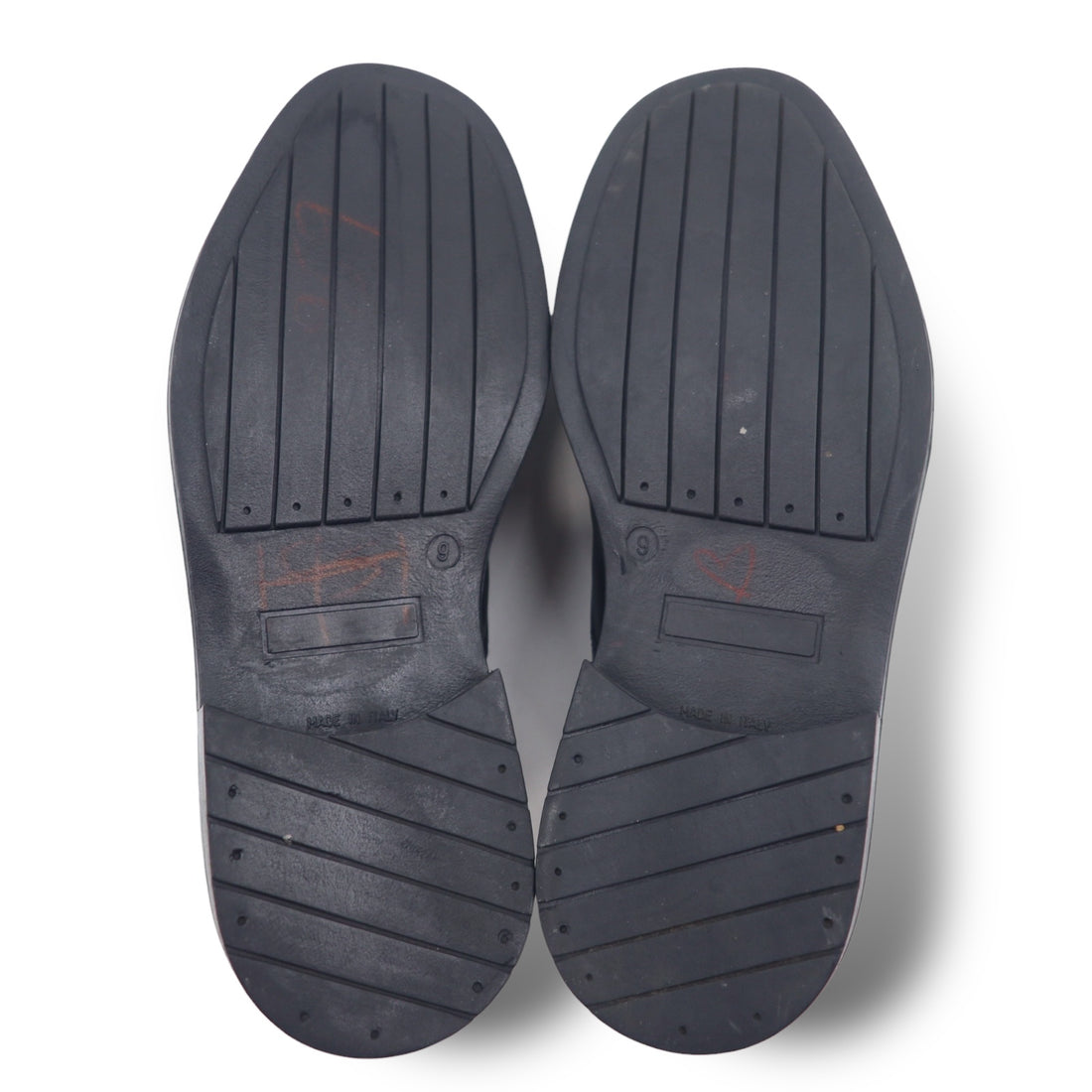 TRADER BAY Italian made plain toe dress shoes 27cm black leather 76444