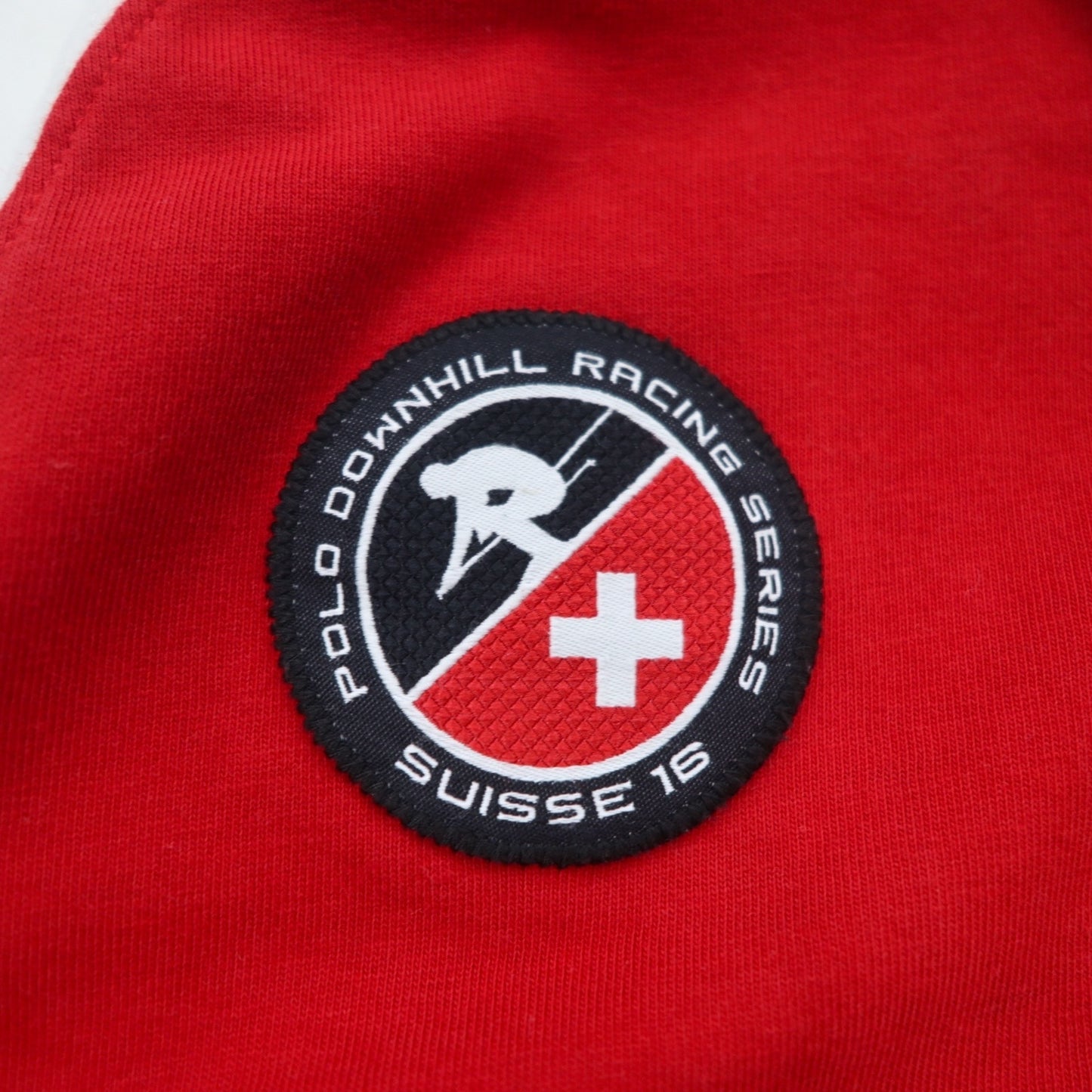 POLO RALPH LAUREN ビッグポニー ラガーシャツ XL レッド スイス POLO DOWNHILL RACING SERIES