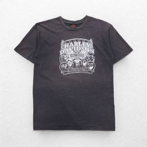 HARLEY DAVIDSON USA製 両面プリント Tシャツ XL グレー コットン ポリエステル MENPHIS