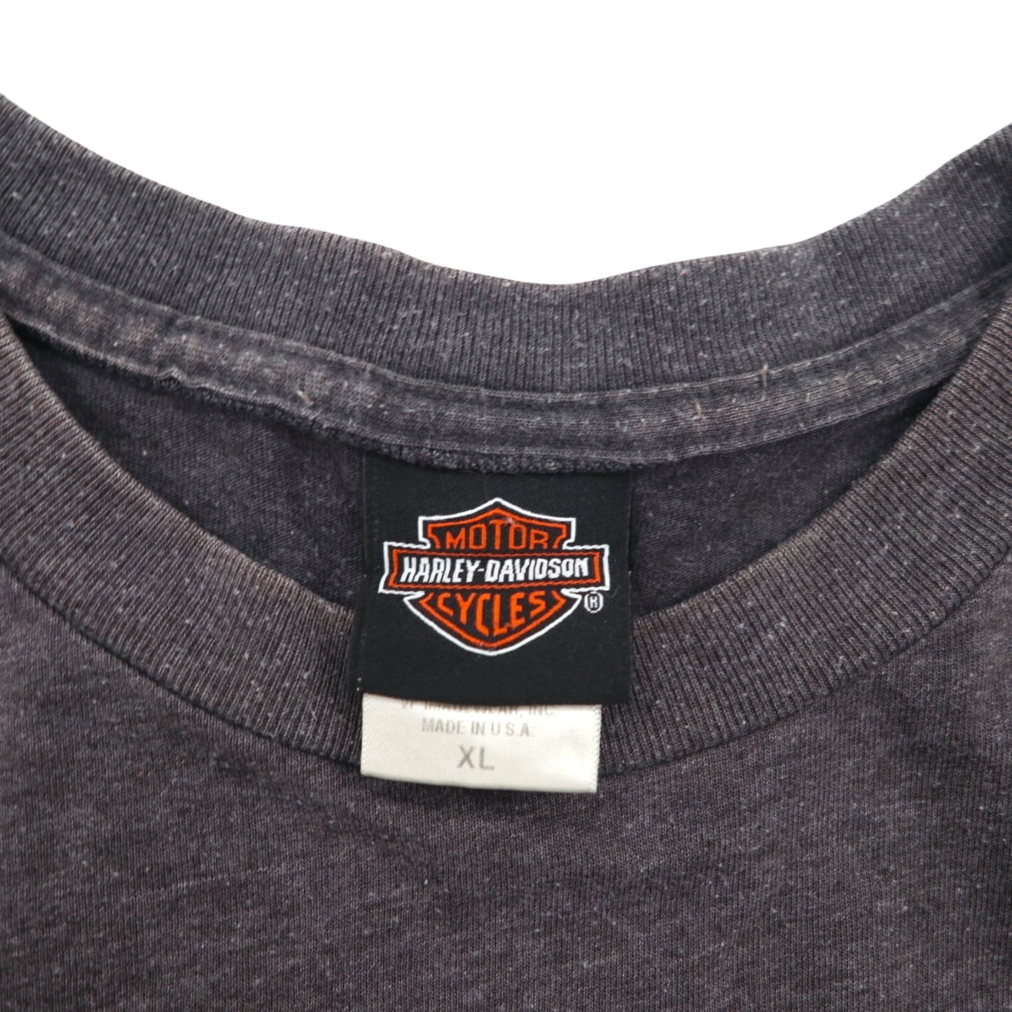 HARLEY DAVIDSON Made in USA Double-sided Print T-Shirt XL Gray Cotton Polyester MENPHIS