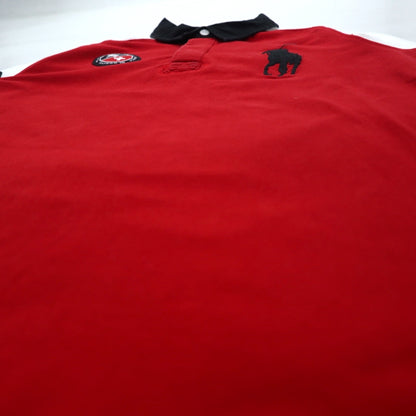 POLO RALPH LAUREN ビッグポニー ラガーシャツ XL レッド スイス POLO DOWNHILL RACING SERIES