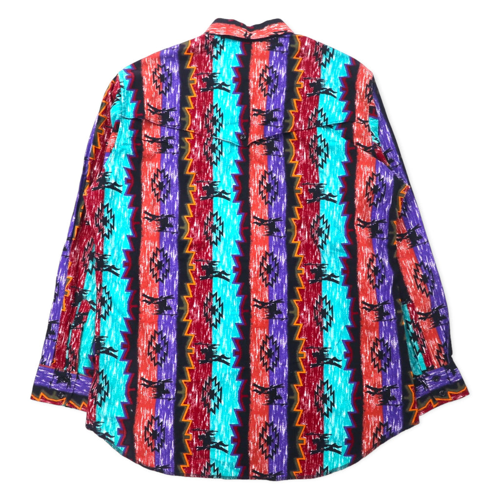 Wrangler USA Made 80's Native American Western Shirt, XL, Multicolor, Cotton
