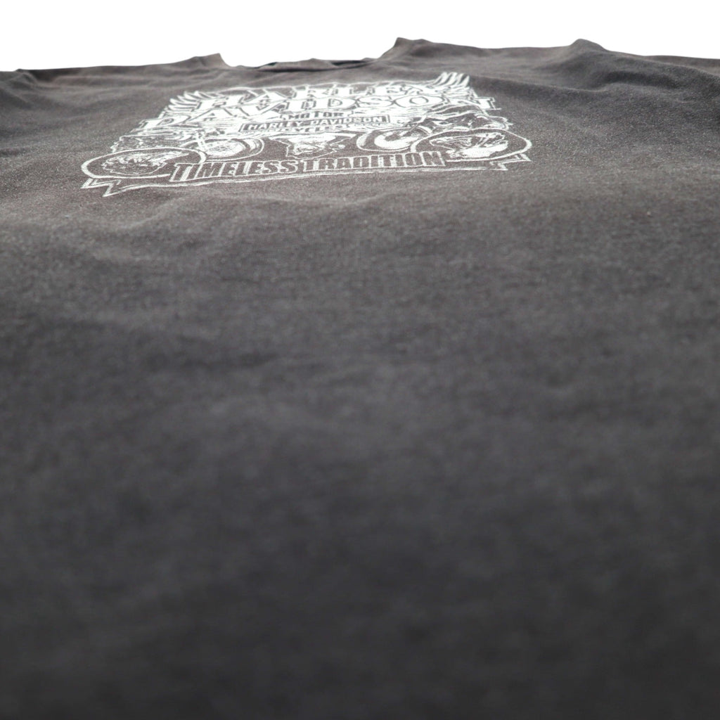 HARLEY DAVIDSON USA製 両面プリント Tシャツ XL グレー コットン ポリエステル MENPHIS
