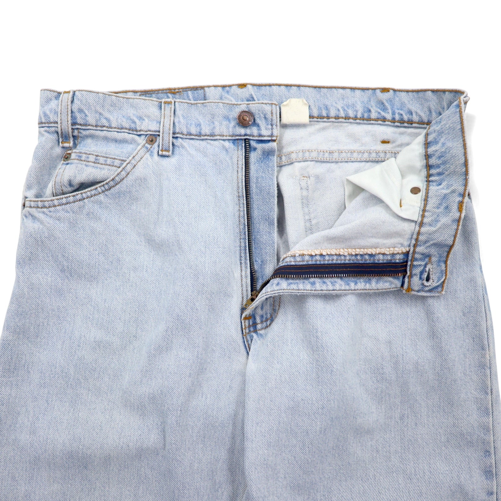 Levi's USA製 550 RELAXED FIT TAPERED テーパード デニムパンツ 34 ブルー コットン ジッパーフライ オレンジタブ