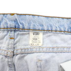 Levi's USA製 550 RELAXED FIT TAPERED テーパード デニムパンツ 34 ブルー コットン ジッパーフライ オレンジタブ