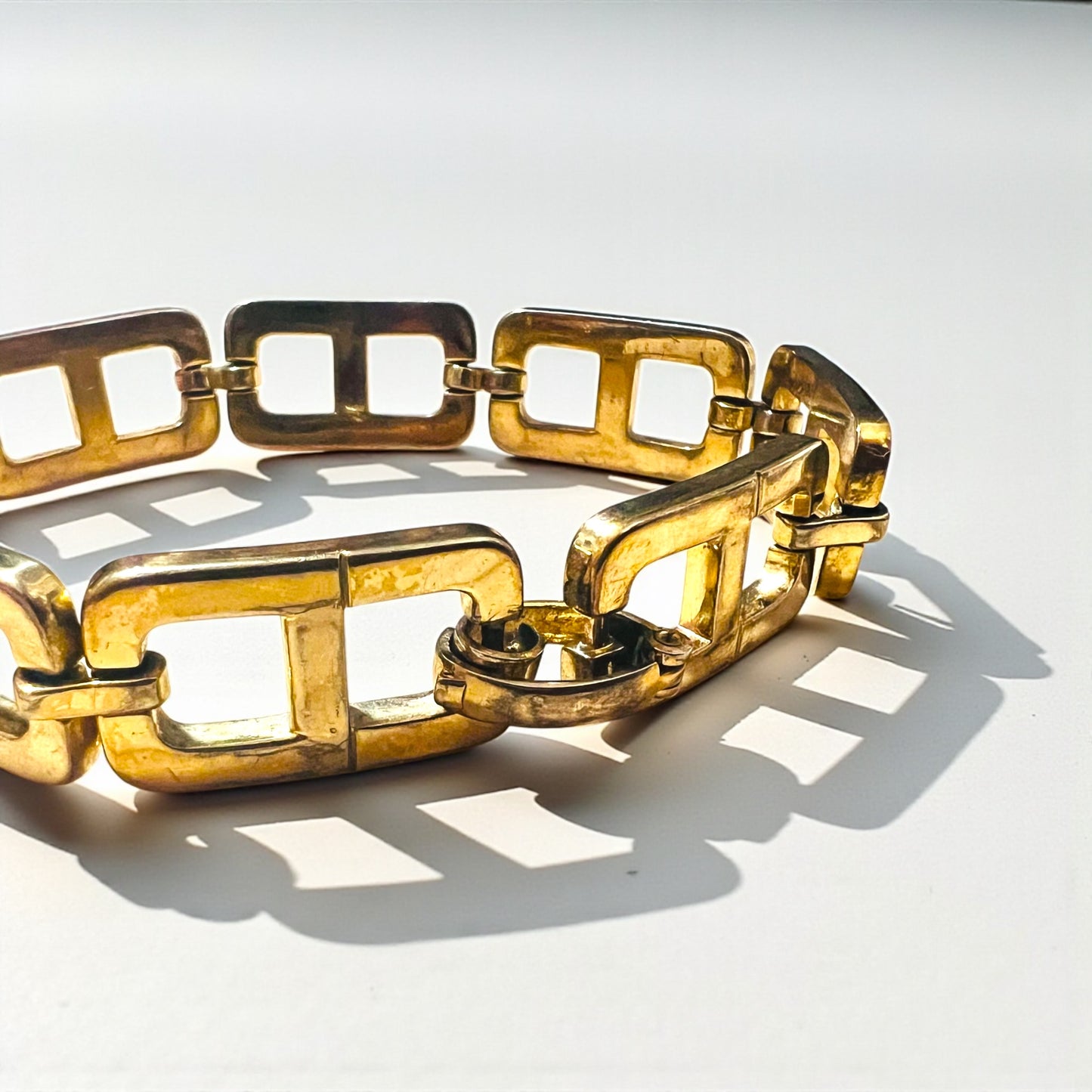 Christian Dior Old CD Logo Motif Bracelet Gold GERMAN Stamp Made in Germany