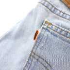 Levi's USA製 550 RELAXED FIT TAPERED テーパード デニムパンツ 34 ブルー コットン ジッパーフライ オレンジタブ