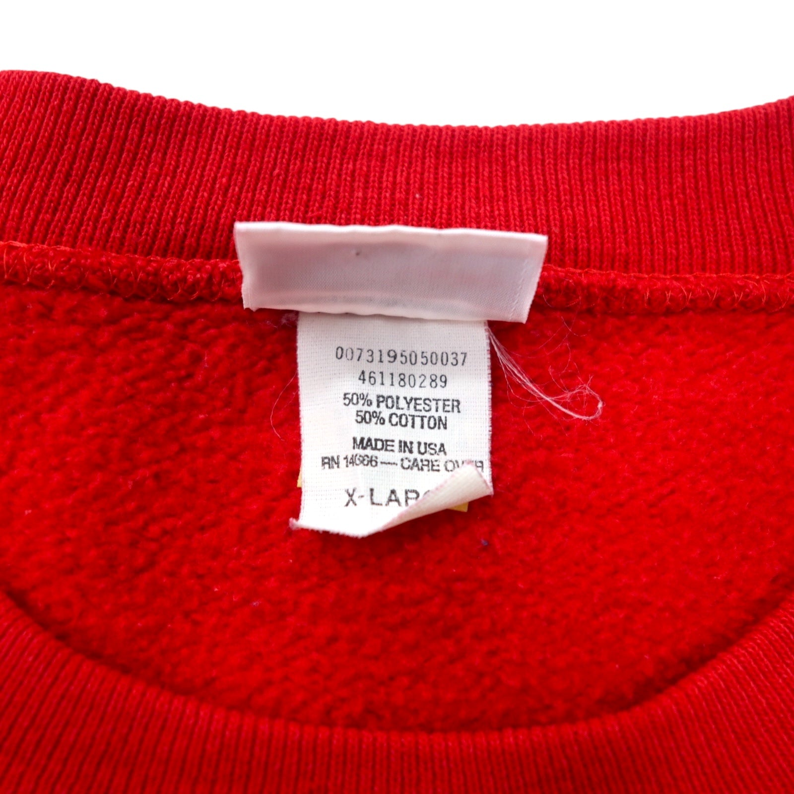 BASSETT WALKER USA製 90年代 Sturdy Sweats プリント スウェット XL レッド コットン QUACK