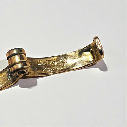 Christian Dior Old CD Logo Motif Bracelet Gold GERMAN Stamp Made in Germany