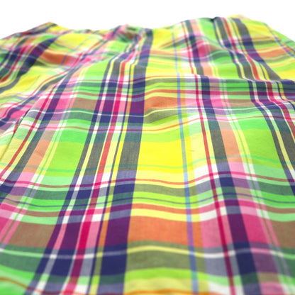 Polo by Ralph Lauren 水陸両用 マドラスチェック ショートパンツ ハーフパンツ L イエロー スモールポニー刺繍