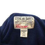 90s STEVE AND BARRY'S Reverse Weave Pullover Hoodie L Navy Polyester College ILLINOIS Arch Logo Big Size