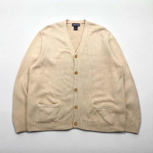 LANDS' END 90年代 プレッピー カーディガン ニット XL ミドルゲージ クラシック アイビー