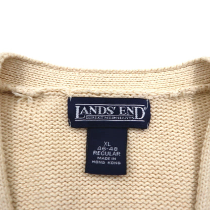 LANDS' END 90年代 プレッピー カーディガン ニット XL ミドルゲージ クラシック アイビー