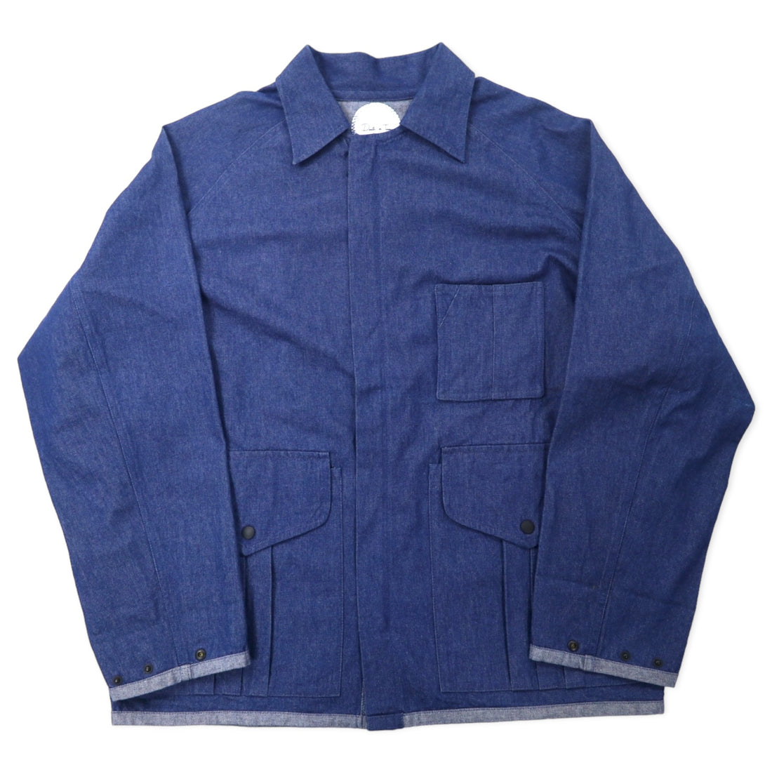 Death to Tennis Zip Up Denim Blouson L Blue Cotton Back Logo Embroidery Made in Japan