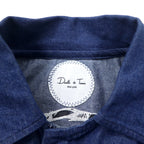 Death to Tennis Zip Up Denim Blouson L Blue Cotton Back Logo Embroidery Made in Japan