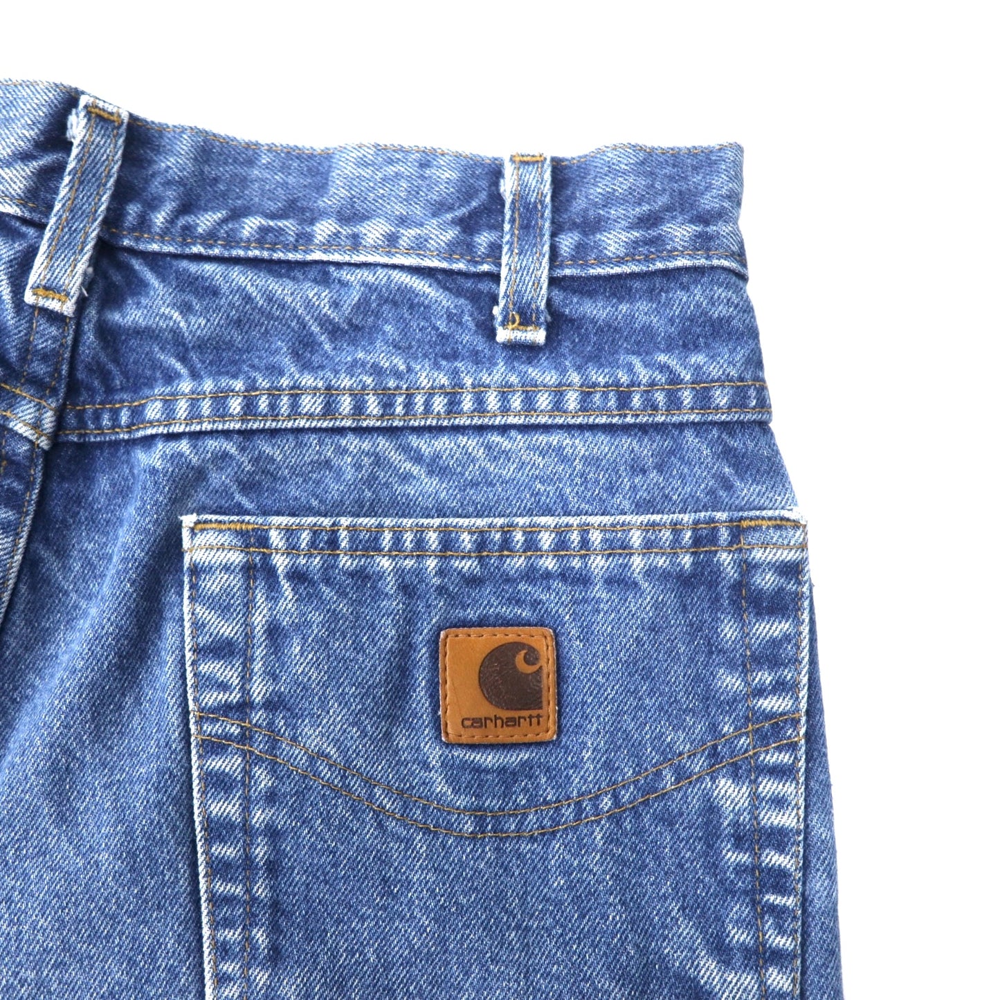 Carhartt バギー デニムパンツ 32 ブルー コットン Loose Fit Tapered B113DST メキシコ製