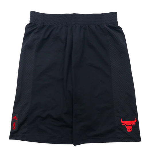 adidas NBA Chicago Bulls ゲームパンツ ハーフパンツ L ブラック ポリエステル シカゴブルズ