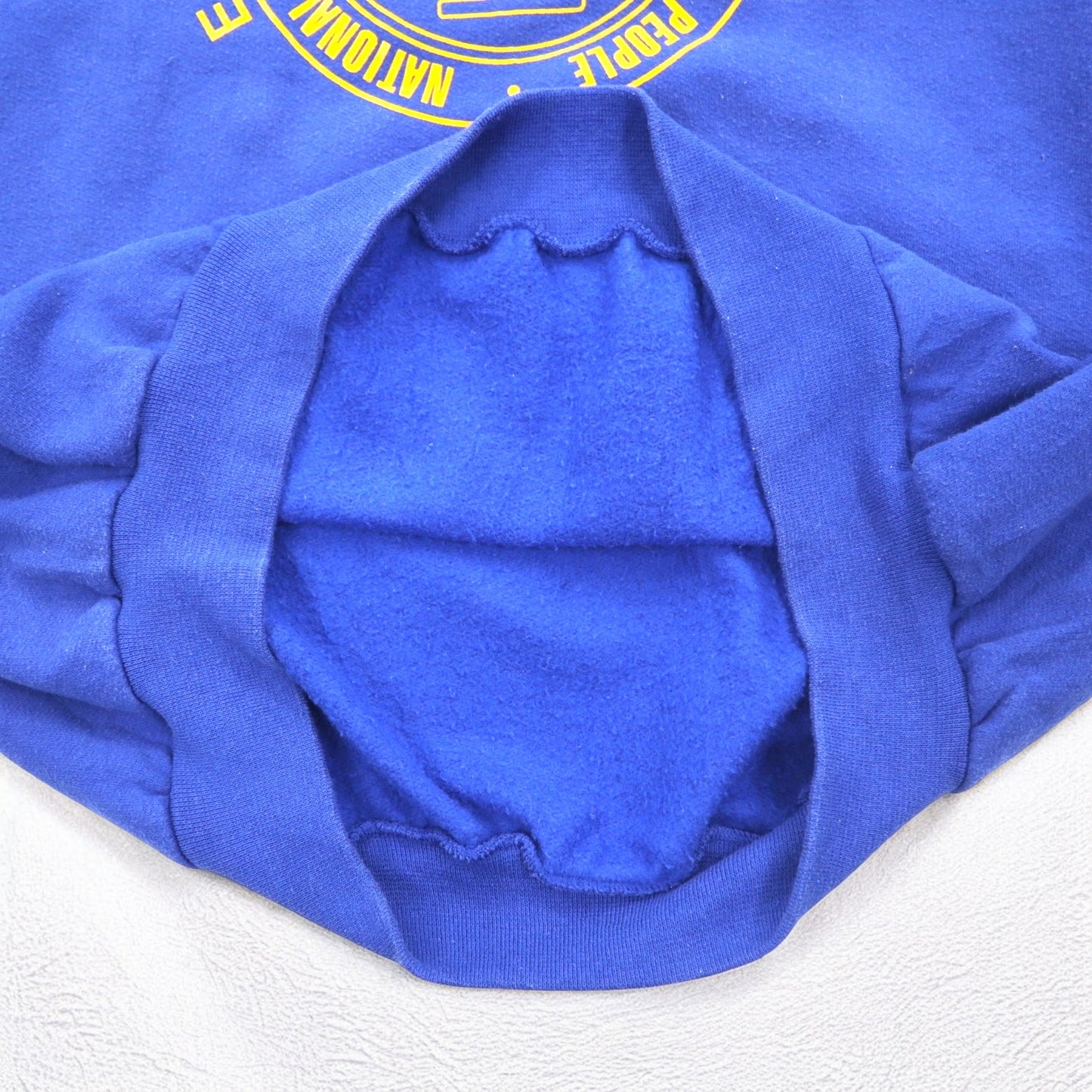 JERZEES Printed Sweatshirt, XL, Blue, Cotton, Fleece Lining, NAACP, Made in Mexico