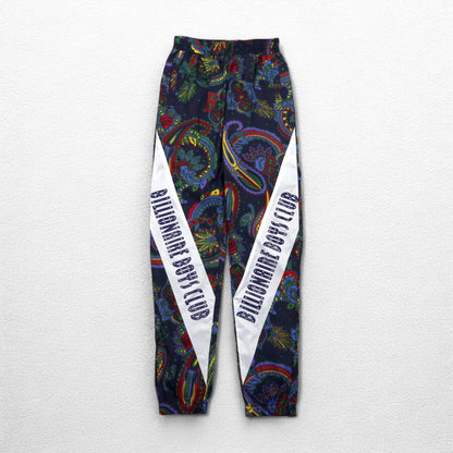 BILLIONAIRE BOYS CLUB トラックパンツ BB WIND PANTS S ネイビー 総柄 ペイズリー 881-6106