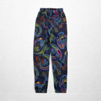 BILLIONAIRE BOYS CLUB Track Pants BB WIND PANTS S Navy All-over Paisley Pattern 881-6106